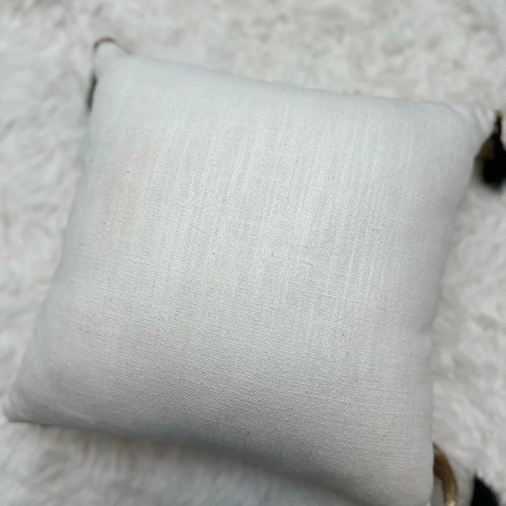PAPER SOURCE | Black, Cream, and Gold Floral Accent Pillow